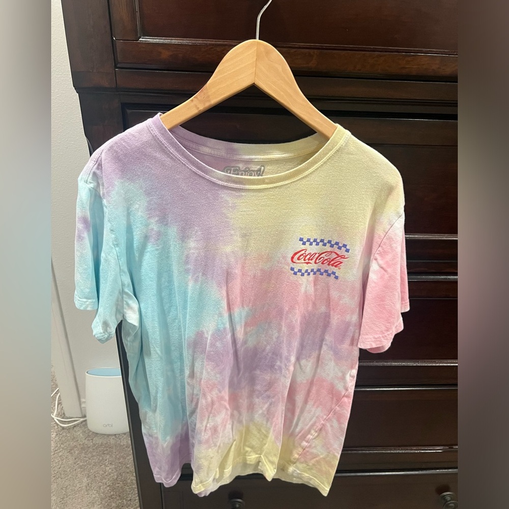 Women's Coca-Cola tie-dyed shirt size large